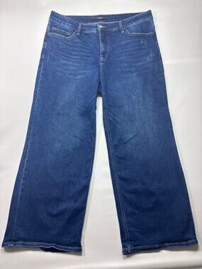 Oneso Women's Baggy Wide Leg Blue Jeans - Size 20W (38x30)